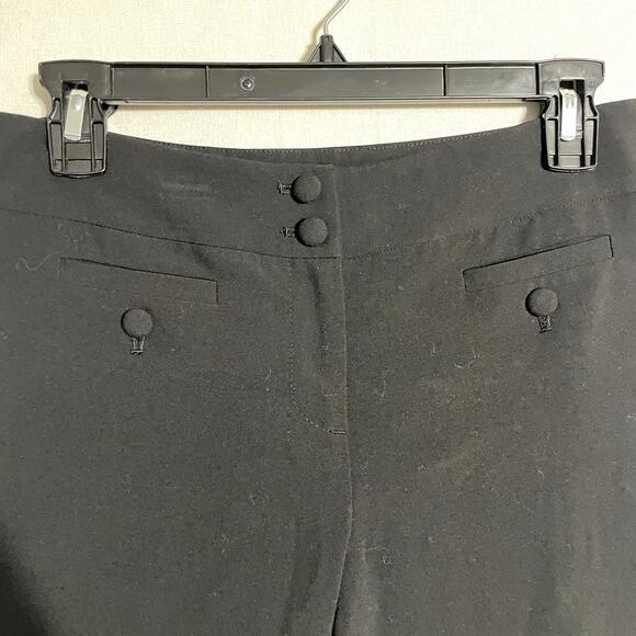 Ann Taylor Signature Fit Black Wide Leg Trousers Pants Just Below Waist - Size 0 - Picture 4 of 10